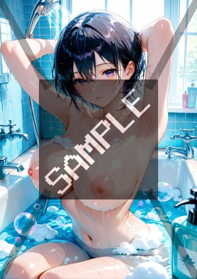 お風呂・温泉のAIイラストポスター SG4148