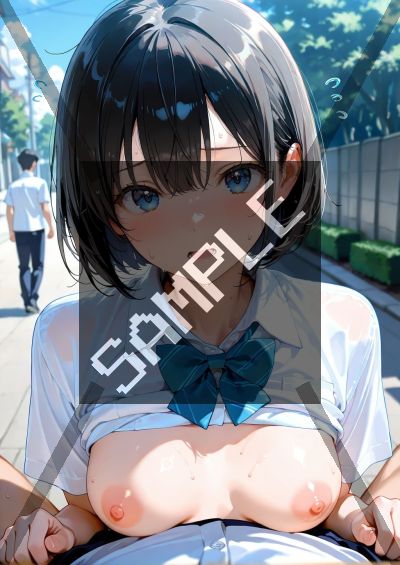 貧乳・微乳のAIイラストポスター SG4184