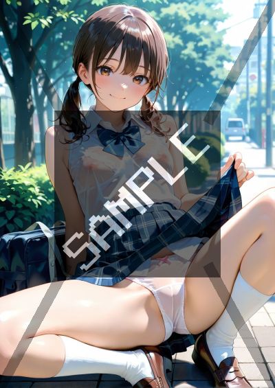貧乳・微乳のAIイラストポスター SG4244