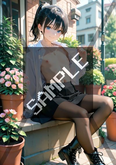 貧乳・微乳のAIイラストポスター SG4259