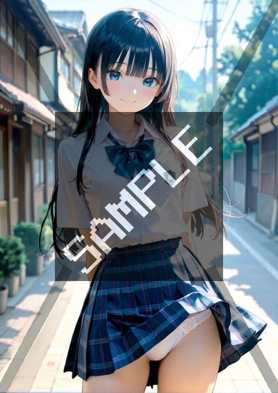 ミニスカのAIイラストポスター SG4290