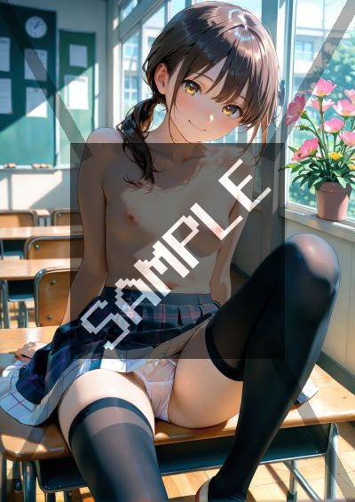 茶髪のAIイラストポスター SG4297