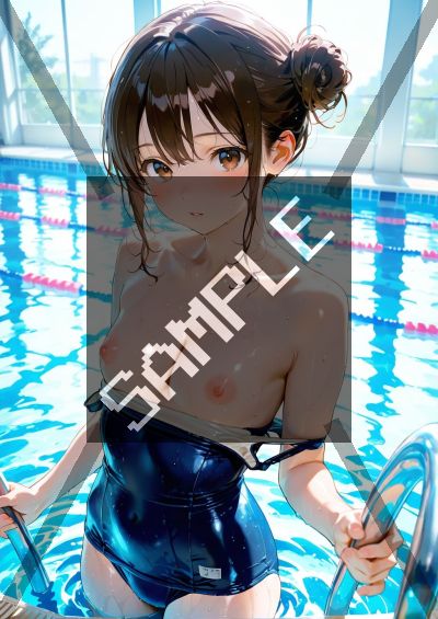 水着のAIイラストポスター SG4313