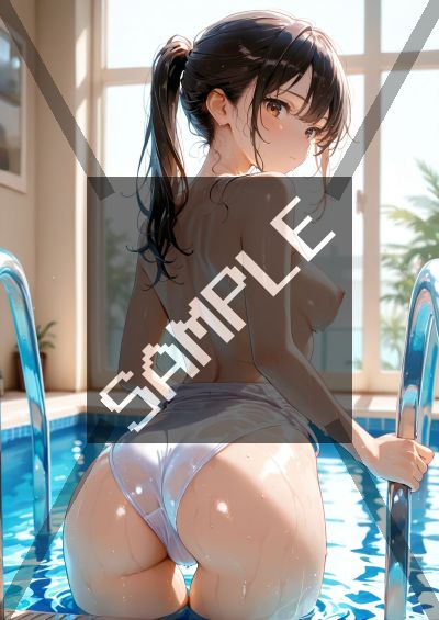 水着のAIイラストポスター SG4319