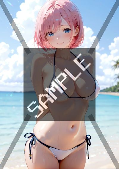 水着のAIイラストポスター SG4327