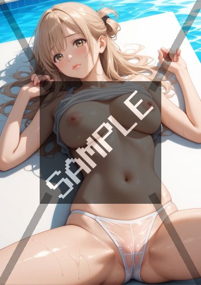 水着のAIイラストポスター SG4425