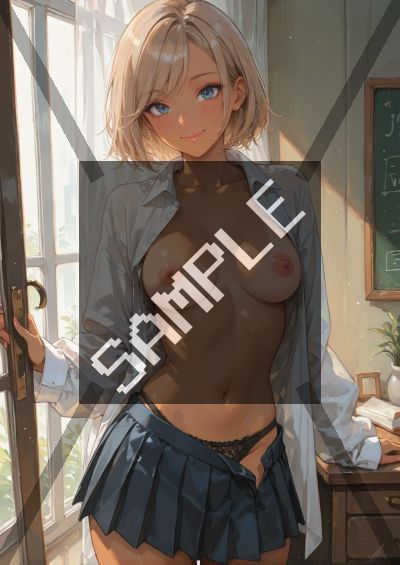 ミニスカのAIイラストポスター SG4556