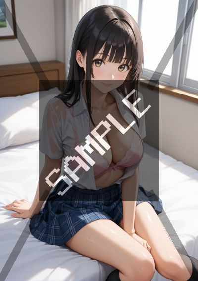 ミニスカのAIイラストポスター SG4757