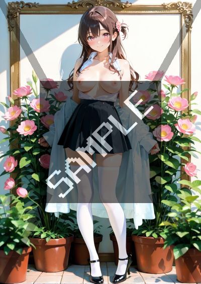 ミニスカのAIイラストポスター SG4835