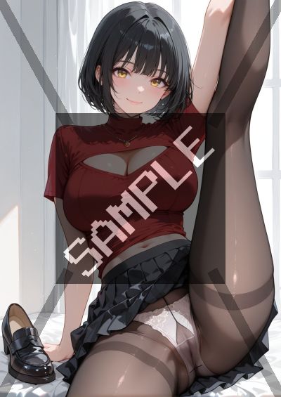 ミニスカのAIイラストポスター SG4926