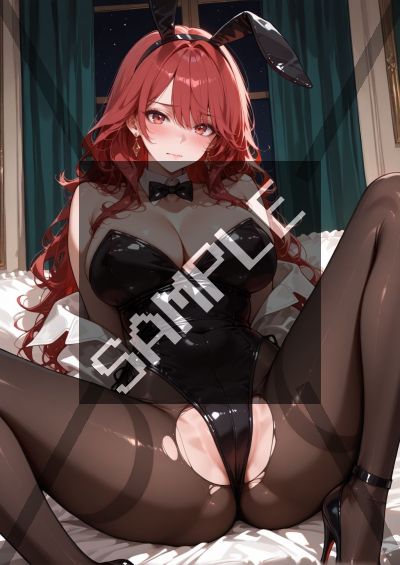 赤髪のAIイラストポスター SG6932