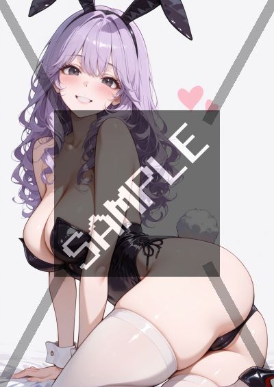 紫髪のAIイラストポスター SG7340