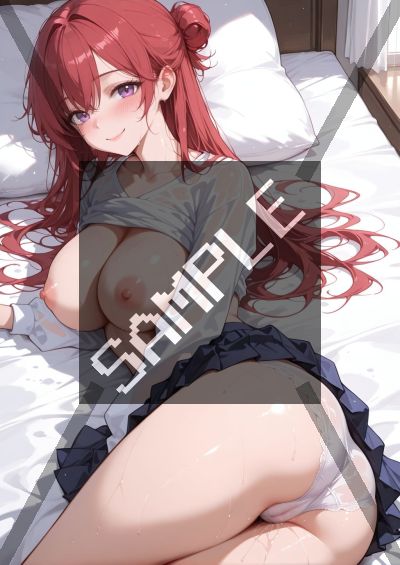 赤髪のAIイラストポスター SG7344