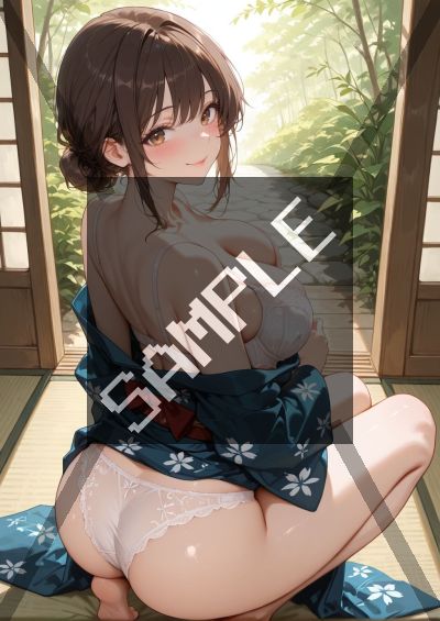 和服・浴衣のAIイラストポスター SG7814