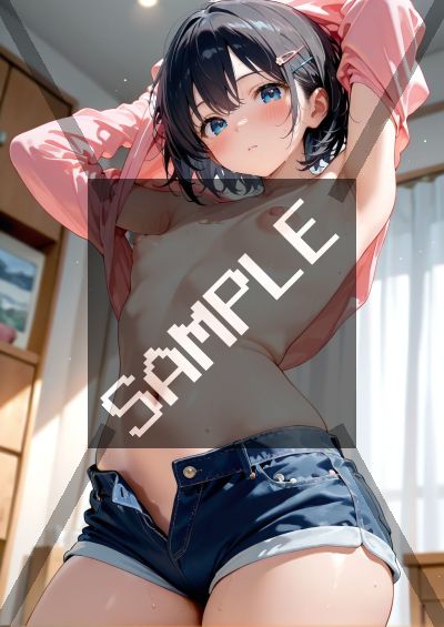 ぽっちゃりのAIイラストポスター SH0333