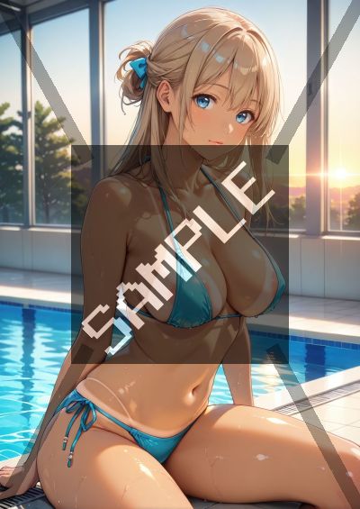 ぽっちゃりのAIイラストポスター SH0482