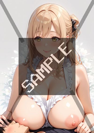 裸エプロンのAIイラストポスター SH1173