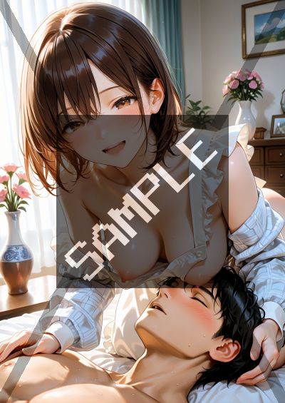裸エプロンのAIイラストポスター SH2518