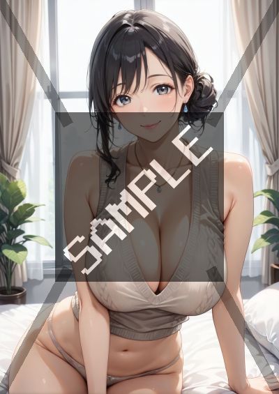 熟女のAIイラストポスター SH5952